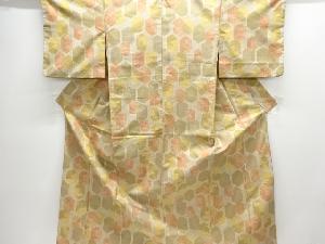 重ね亀甲模様織り出し西陣お召着物